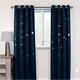 GALAXY Silver Stars Blockout Curtains 3 color fabric